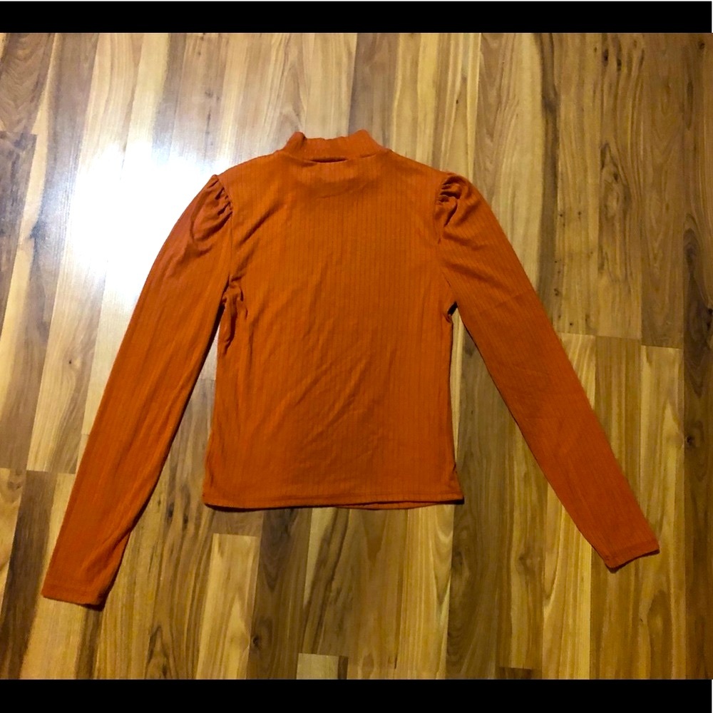 Copper Long sleeve crop top M NWOT